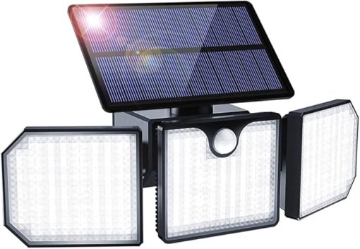 MEGHALI Modern Induction Wall Light 230LED Solar Street Light Outdoor Waterproof Wall Lamp IP65 Landscape Lighting Fixture White Light 6000K for Villa Garden Courtyard Terrace Garage