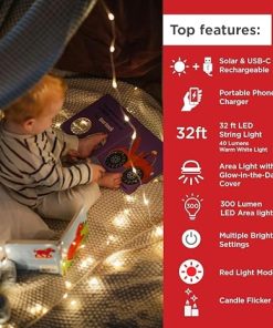 LuminAID Solar String Lights with Phone Charger for Camping 32 ft 2