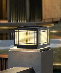 Outdoor Solar Column Lights for Garden Patio Pathway IP65 Waterproof