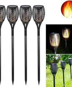 Waterproof Solar Flickering Flame Torches for Garden Patio Lighting
