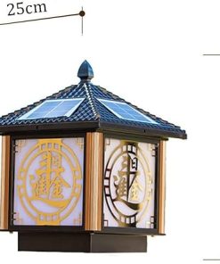 Solar Post Lights Outdoor Aluminum Pillar Lamp for Deck and Courtyard 2