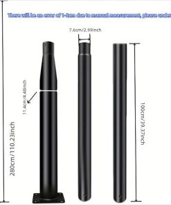 Outdoor Solar Light Poles 10.1Ft Splicing Lamp Posts for Lighting 2