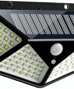Bright Solar Wall Lamp with Four Sided LED Lighting for Outdoors