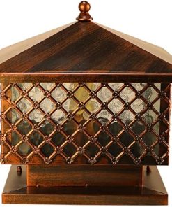 Vintage Waterproof LED Solar Post Light for Outdoor Garden Decor