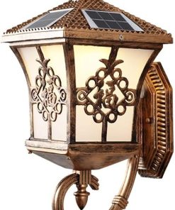 Solar Wall Lantern Outdoor IP55 Waterproof LED Sconces for Garden