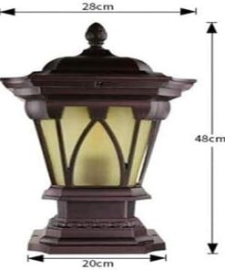 Solar Wall Lamp Metal Flickering Lights Waterproof for Outdoor Use 2