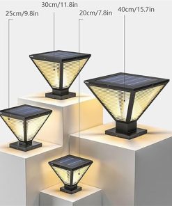 Medieval Style Solar Lamp Post Light with 4 Color Options Outdoor 2