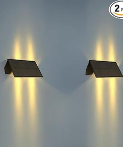Bi-Directional Solar Outdoor Wall Light LED IP65 Waterproof 2-Pack