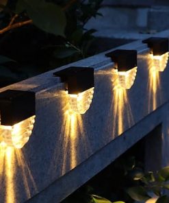 Solar Deck Lights Outdoor Step Lights for Garden Fence 4 Pack 2