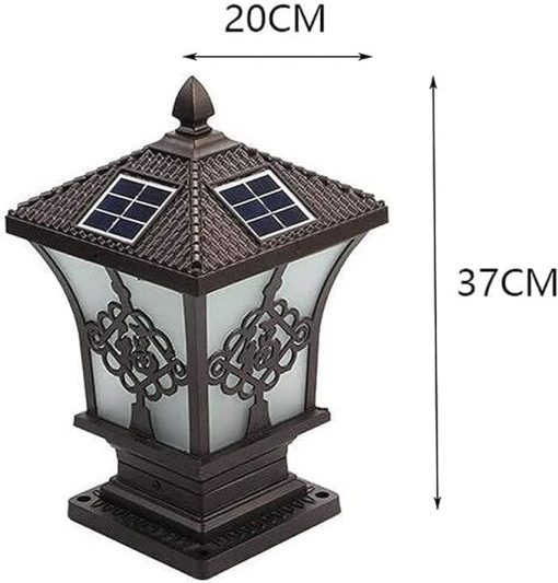 Solar Column Lamp Outdoor Waterproof LED Pillar Light for Garden - Image 2