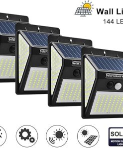 144 LED Outdoor Solar Wall Lamp 3 Modes PIR Motion Sensor Light 2