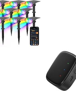 Linkind Smart Solar Spotlight SL5C Color Changing Outdoor Lights 8 Pack
