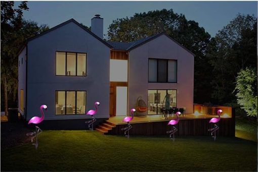 Color Changing Solar Flamingo Lights for Garden and Yard Art - Image 2