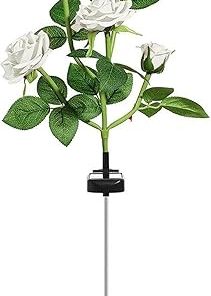 Solar Garden Stake Lights with 3 LED Flowers for Outdoor Use