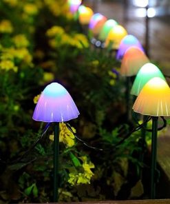 LED Solar Fairy String Lights Outdoor Mushroom Pathway Lights 30LED 2
