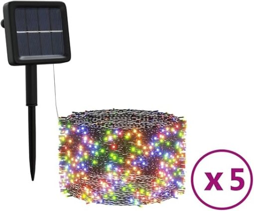 Solar Fairy Lights 5 Pack 200 LED Colorful Indoor Outdoor Decor - Image 2
