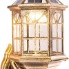 Vintage Brown LED Solar Wall Light Waterproof for Terrace and Balcony 3