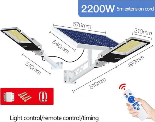 Outdoor Solar Power Street Light Waterproof LED Wall Lamp for Garden - Image 2