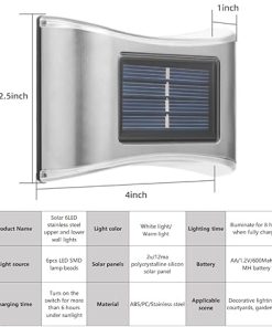 Solar LED Garden Wall Lights Waterproof Outdoor Decoration 4 Pack 2