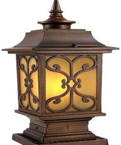 Solar Wall Lamp Flickering Metal Lights Waterproof for Garden Patio