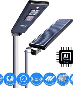 Solar Power Dusk to Dawn Black Aluminum LED Light 3200 Lumens 2