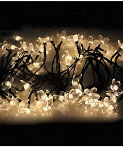 Solar Fairy Lights 50 LEDs 7M Sakura Flower Outdoor Garden Decor