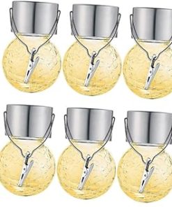 Solar Powered Glass Ball Chandelier Outdoor Garden Party Lighting