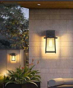 Outdoor Solar Wall Sconce Retro Waterproof Lamp for Patio and Garden 2