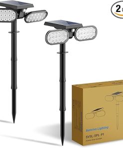 Sunvivo Motion Solar Lights Outdoor 2-Pack for Security and Landscape