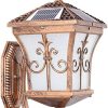 Outdoor Wall Sconces and Column Lights with Frosted Glass 4