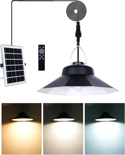 1200LM Solar Shed Light with Motion Sensor Remote Waterproof Indoor Outdoor
