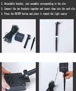 Color Glow Solar Lights 200 Lights Star Decoration for Outdoors 2