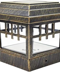 8 Pack Vintage Bronze Solar LED Post Cap Lights for Garden Fence 2