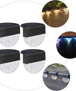 4 Pcs Solar Stair Lights Decorative LED Step Lamp for Outdoor Use 2