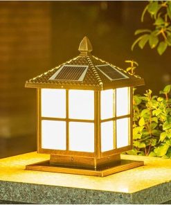 Solar LED Waterproof Outdoor Column Lamp for Garden and Landscape