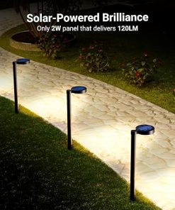 Sunco 6 Pack 2W LED Solar Pathway Lights for Outdoor Garden Use 2
