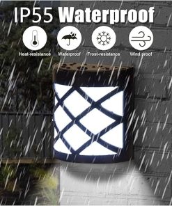Wireless Solar Wall Lamp 6 Pack Outdoor LED Lights for Deck and Fence 2