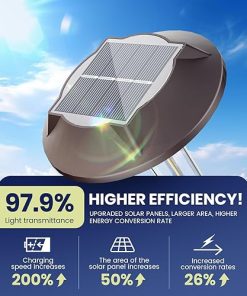 8 Pack Solar Pathway Lights Outdoor IP65 Waterproof Dual Color 3000K 6500K 2