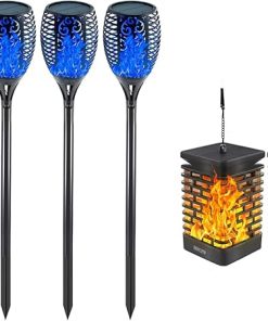 EOYIZW Solar Lights Outdoor Flickering Flames Solar Torches Lights Decorative Solar Garden Lights Solar Powered Waterproof Landscape Decorations Outdoor Lighting for Garden Patio Yard