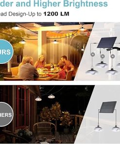 Solar Powered Outdoor Pendant Lights IP65 Waterproof with Remote 2