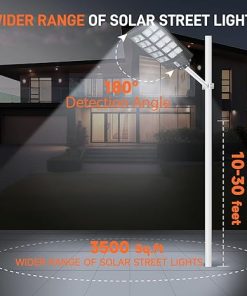 Solar LED Lamp 4800W Dusk to Dawn Parking Lot Lights with Remote Control 2