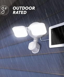 GLOBE Electric 1100 Lumens Solar Powered Outdoor Motion Flood Light 2