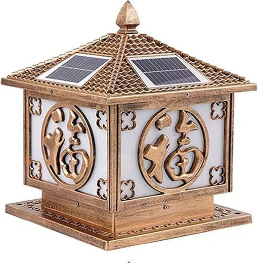 Courtyard Light Solar LED Pillar Light Outdoor Pillar Lantern Outdoor Floor Lamp Fence Post Solar Lights for Courtyard Lawn Outdoor Lighting Products