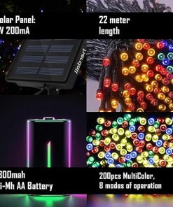 200 LED Solar String Lights for Garden Home Patio Wedding Decor 72FT 2