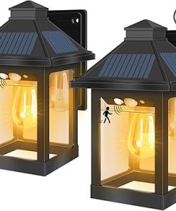 Solar Motion Wall Lights Outdoor Waterproof Dusk to Dawn LED Lanterns