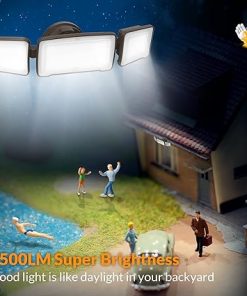 LEPOWER 35W LED Security Light 1600LM Solar Motion Outdoor Light 2