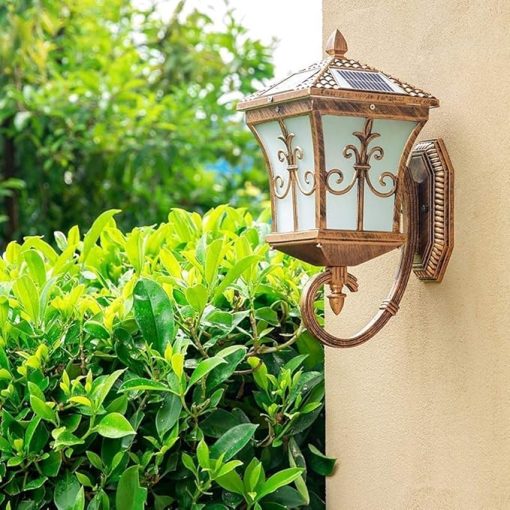 Waterproof LED Wall Lamp Solar Outdoor Lantern for Garden Terrace - Image 2