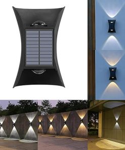AMZSTAR 4LED Solar Wall Lights Waterproof Outdoor Garden Decor 8 Pack