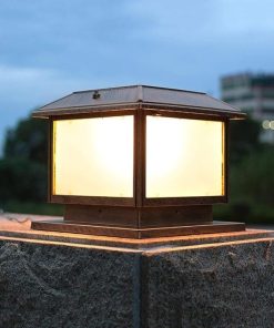 Vintage Solar LED Door Post Lamp for Outdoor Pathway Lighting 2