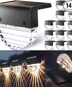 Outdoor Waterproof Solar Deck Lights 14-Pack LED Colorful Decor